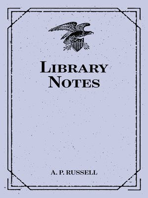 cover image of Library Notes